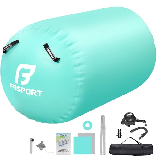 FBSPORT Air Roller, 100x60cm Tappetino da Ginnastica Gonfiabile Airtrack Ginnastica Artistica Air Roll Air Barrel...