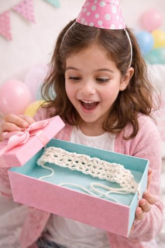 Image of SHRIVYAA Handmade Crochet Tie Hair Band for Women & Girls, Soft Cotton Hairband, Adjustable Tie Style, 15 CM Length, 2 CM Width (White)