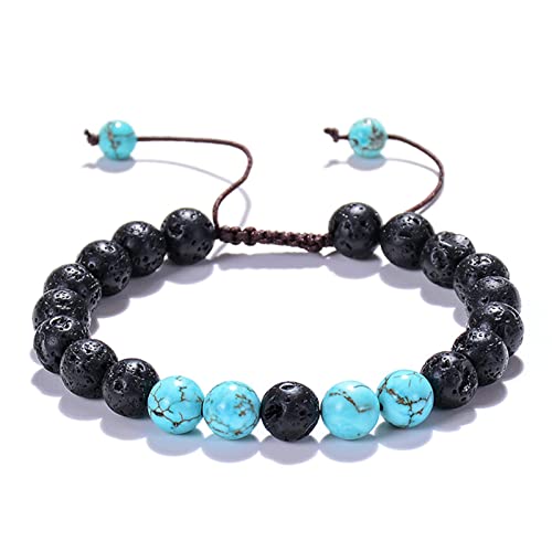 Bracelets de perles extensibles de 19cm en authentique pierre de qualité - 2