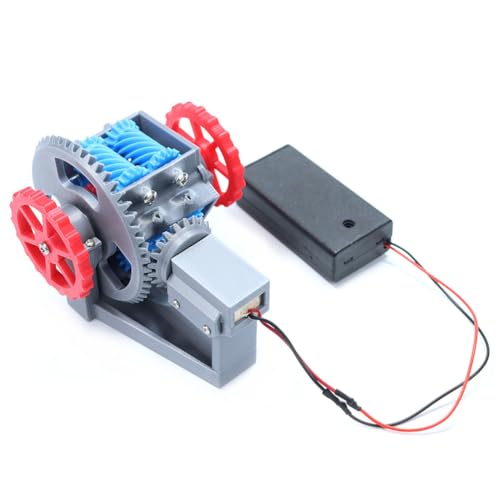 Modelos de coche impresos en 3D, diferenciales de autobloqueo y mecanismos de simulación dinámica para transmisiones de engranajes, utilizados para el aprendizaje científico