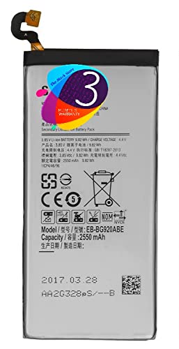 Image of Original Replacement Part for Samsung Galaxy S6 G920 G920i G920F G920A G9200 Replacement Part Model BG920ABE (2550mAh) with 90 Days Warranty