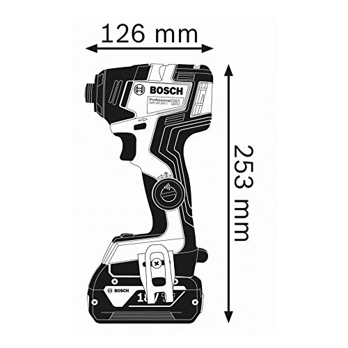 Bosch Professional 18V System Akku Drehschlagschrauber GDR 18V-200 C (inkl. 2x5.0 Ah Akku, Schnellladegerät GAL 1880 CV, Connectivity-Modul, L-BOXX 136) – Bild 3