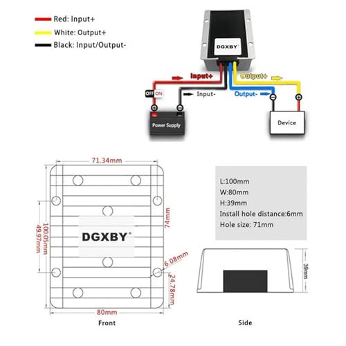 Convertisseur 100V to 5V 10A module DC-DC isolé régulateur 80V 120V