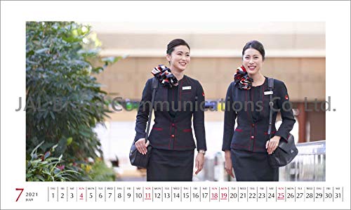 Amazon | JAL「JAL CABIN ATTENDANT」（卓上判） 2021年 カレンダー
