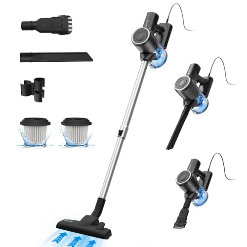 Vexilar Aspirateur Balai Puissant 20Kpa, Aspirateur Balai avec Fil Câble 7m, 3 en 1 Aspirateur...