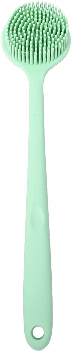Cepillo de Doble Cara para baño, depurador de Espalda con Mango Largo, Herramientas de Limpieza exfoliantes con Ganchos, cepillos para baño y Cuerpo