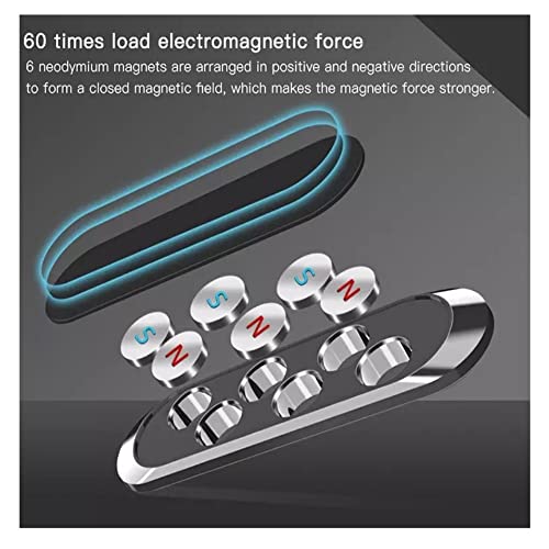 Image of HUMBLE Magnetic Phone Mount for Car Dashboard, Strong Magnet Universal Mount Holder Compatible with All Smartphones(Silver)