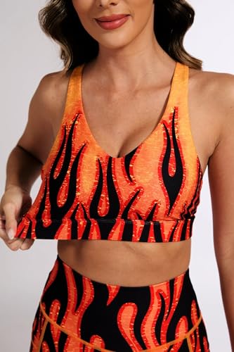 Women's Strappy Sports Bra Removable Padded Bra Comfort Yoga Bra Tops Activewear for Workout Running Fitness2