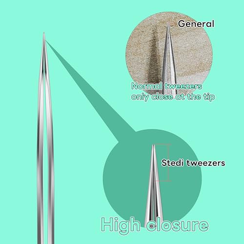 image for stedi 2PCS Precision Tweezers Set, Model Hobby Making Tools,Ultra-Prec