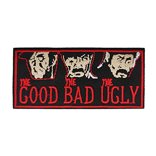Cute-Patch The Good The Bad The Ugly Face Embroidered Iron on Patch Halloween Horror Stickers