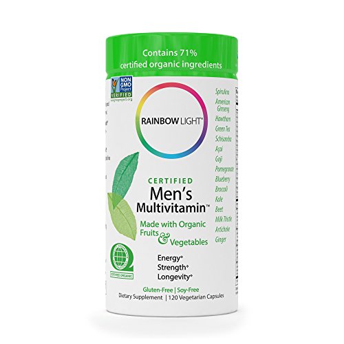 Rainbow Light - Certified Men's Multivitamin™ - Provides Antioxidants & Probiotics, Supports Energy