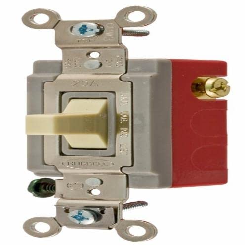 Hubbell Wiring Device-Kellems HBL HBL1557I 3-Position Extra Heavy Duty General Purpose Industrial Grade Toggle Switch, 120/277 VAC, 20 A, 5540 W 1/CS
