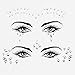 Set of 4, Face Jewels, Rhinestone Rave Festival Face Jewels, Face Gems Festival, Crystals Face Stickers, Eyes Face Body Temporary Tattoos by Crystal Lemon