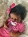GYCV Silicone Reborn Baby Dolls Black Girls Toddler 20 Inch Realistic Dark Skin Newborn Girl Doll Lifelike Weighted Soft Cloth Body African American Real Life That Look Real Black Baby Dolls for Kids