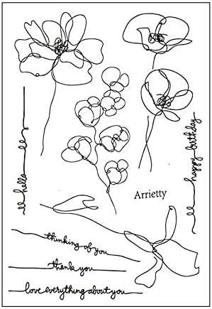Arrietty DIY Flowers Leaves Clear Stamps for Cards Making Decoration Clear Stamps and DIY Scrapbooking Crafting