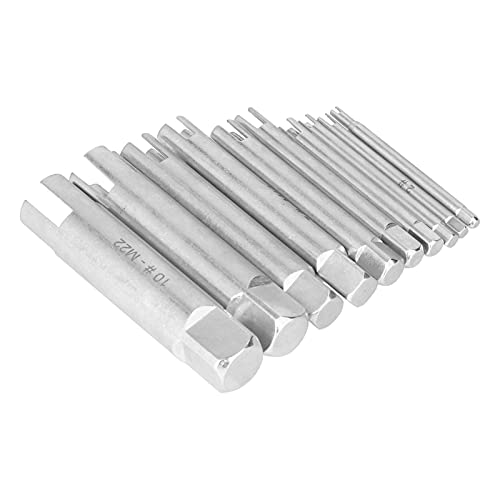 Aramox Juego de Extractores de Grifo de Acero de Alta Velocidad, 10 Piezas M4 a M22, Herramienta de Extracción de Tornillos Rotos de Cabeza Cuadrada para Trabajos de Reparación de Tornillos