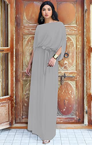 Image of KOH KOH Womens 2026 Flowy Formal Batwing Sleeve Evening Casual Gown