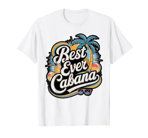 Cabana Boy Tiki Bar Beach Limbo Surfing Bartender Server T-Shirt