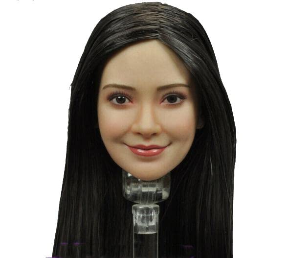 RoofWorld 1/6 Scale Female Head Sculpt Angelababy Asian Beauty Head Carved for 12 inches Phicen TBLeague VC HT JO Action Figure Doll Collection