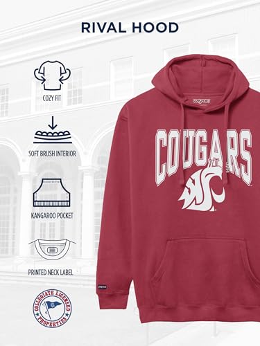 Image of JanSport NCAA Officially Licensed Rival Hoodie, Long Sleeve Unisex Sweatshirt, Cotton-Polyester Blend, Double-Layered Hood