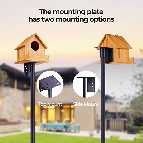 Flanagan 92 Inch Bird House Pole Mount Kit, Adjustable Heavy Duty Bird Feeder Pole For Outdoors, Bird Feeding Station With Squirrel Proof Baffle For Bird Watching (Bird House Not Included) #TOP5