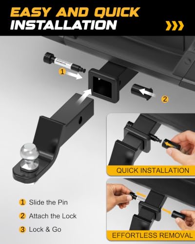 Image of RETRUE Trailer Locking Hitch Pin, 2PC Key Alike, 5 /8 inch Pin, Fit 2 inch Receiver