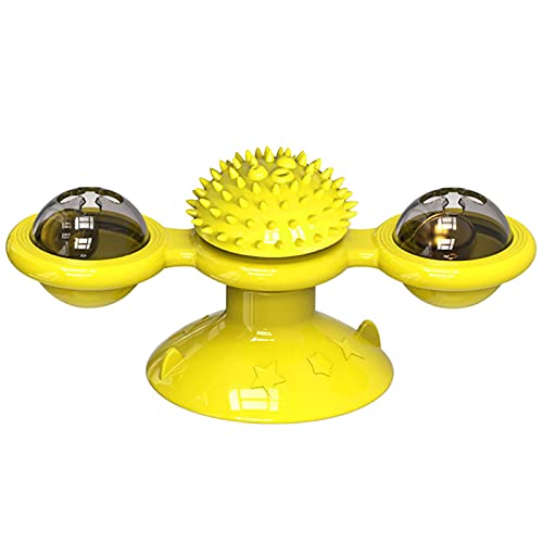Interactive Toys for Cats, Play Cat Toy Pet Cats Puzzle Training Turntable Windmill Ball Teaser Whirling Interactive Toy for Indoor Cat and Kitten Exercise - Random Color Interactive Toys for Cats, Play Cat Toy Pet Cats Puzzle Training Turntable Windmill Ball Teaser Whirling Interactive Toy for Indoor Cat and Kitten Exercise - Random Color