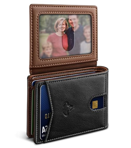 Image of BULLIANT Men Slim Leather Pocket Wallet Bill Holder 11Cards-Genuine Leather | RFID Blocking | Easy Access | Gift Boxed