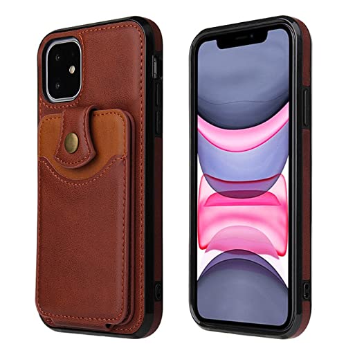 Couverture de support en cuir de luxe iPhone 11, 12 Pro et XR protection chic café