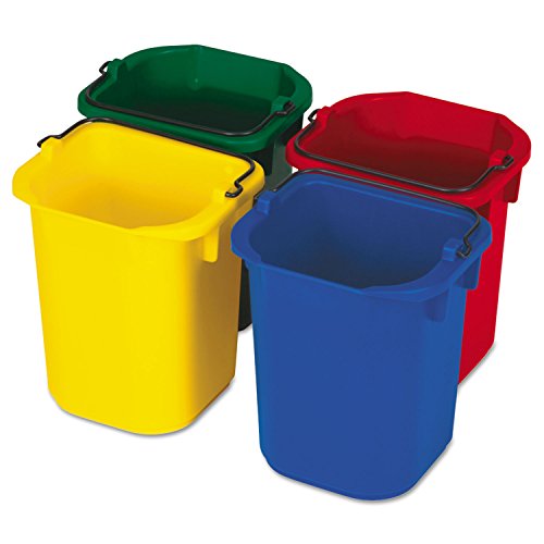Rubbermaid Commercial Products Multi-Colored Pails, 5 Quart/Liters, Pack of 4, Utility Bucket with Built-in Spout and Handle for Cleaning/Storage/Livestock Feeding/Car Washing image 3