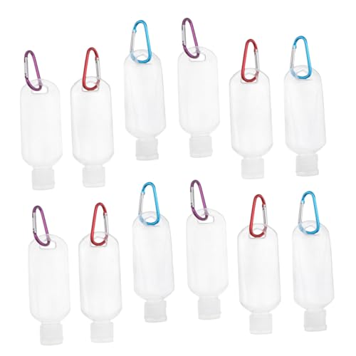 VALICLUD 10 piezas Botellas de Viaje con Gancho Botellas Plásticas Presionables para Loción Champú y Crema Colores Aleatorios Portátiles y Duraderas para Actividades al Color Aleatorio