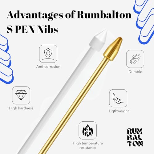 Image of Replacement Metal & Felt Tips /Nibs for Galaxy Tab S10+ /S10 Ultra /S9 /S9FE+ /S9 Ultra /S8+ /S8 Ultra /S7 /S7 FE /S6 /S6 Lite /S22 /S23 /S24 Ultra S Pen Nibs + Clip (2 Metal+6 White Plastic)