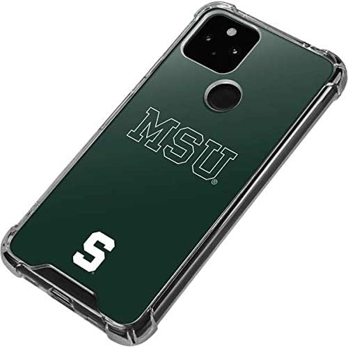 Skinit Clear Phone Case Compatible with Google Pixel 5 - Officially Licensed Michigan State University MSU Letters Design