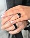 Rinfit Matching Silicone Rings for Couples - Wedding Bands for Him and Her - Emerald & Infinity Patented Design - Emerald Black/Metal Rose Gold & Black, W7 & M10