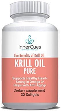InnerCues Krill Oil - Dietary Supplement - 30 Soft Gels