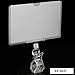STORE FIXTURES DIRECT Rotating Clip On POP Swivel Sign Holding Clamp with Card Protector for Hangrails or Tubes - 3 Pack