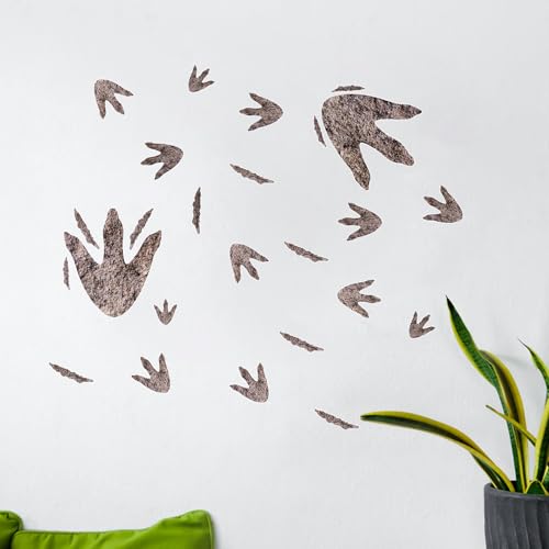 90 unidades de calcomanías de huellas de dinosaurio miniatura 5