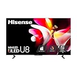 Hisense 55-Inch Class U8 Series Mini-LED ULED 4K UHD Google Smart TV (55U8N) - QLED, Dolby Vision IQ, Dolby Atmos, Full Array Local Dimming Pro, 144Hz Game Mode Pro, Alexa Compatibility