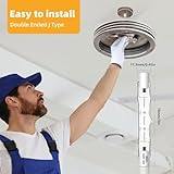Zunesha Pack of 2 Lighting 120W = 150W Eco Halogen R7s Light Bulbs J78, 78mm, J118 118mm Length Energy Saving Linear Halogen Floodlight Security, 2250 Lumen (J78 (78mm)) - Image 6