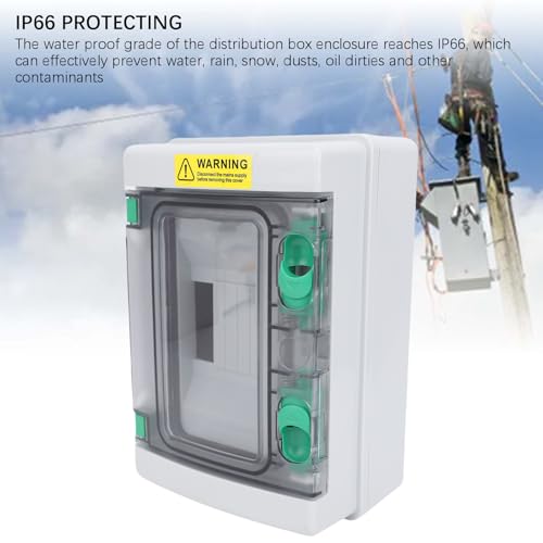 Boîte de jonction étanche IP66 avec couvercle transparent en ABS PC pour 4 circuits