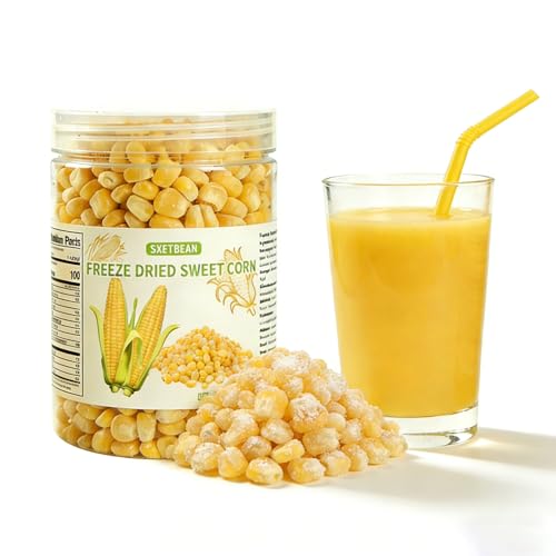 SXETBEAN Freeze Dried Sweet Corn | 8.8oz Dried Corn Kernels | No Added Sugar | Perfect for Salads Noodles Soups Cooking