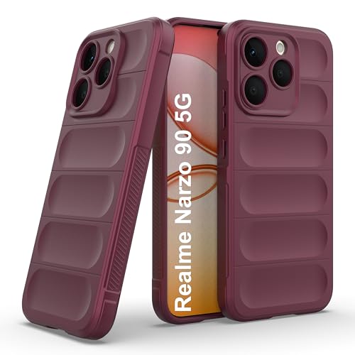 Image of Zapcase Back Case Cover for Realme Narzo 90 5G | Compatible for Realme Narzo 90 5G Back Cover | Liquid Silicon Magic Case for with Camera Protection | Plum