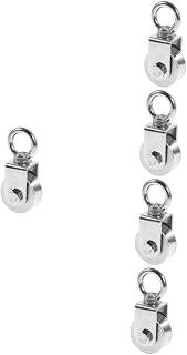 DOITOOL Pully 5pcs Cable Swivel Pulley Cable Pulley Stainless Steel Wire Rope Cable Attachments Pulley Block Pulley