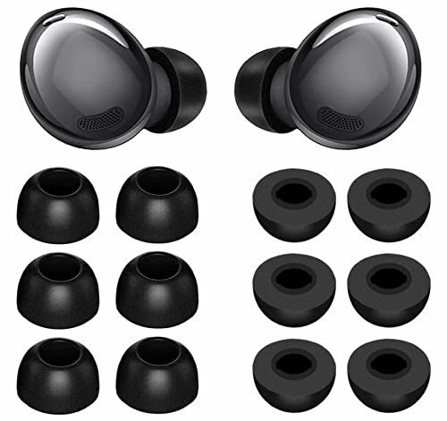 Samsung Galaxy Buds 2 Pro Ear Tips - Memory Foam Noise Reducing Comfortable Earbuds - Black