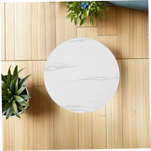 Plateau de table rond 40 cm Lurrose blanc remplacement panneau bistrot - 7