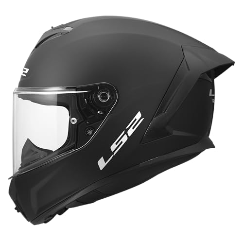 Casco Integral LS2 FF820 Rapid III Solid Matt Black Casco de Motocicleta con Visera Transparente, Interior Desmontable y Lavable, Sistema de Ventilación y Alta Protección (L 59/60)