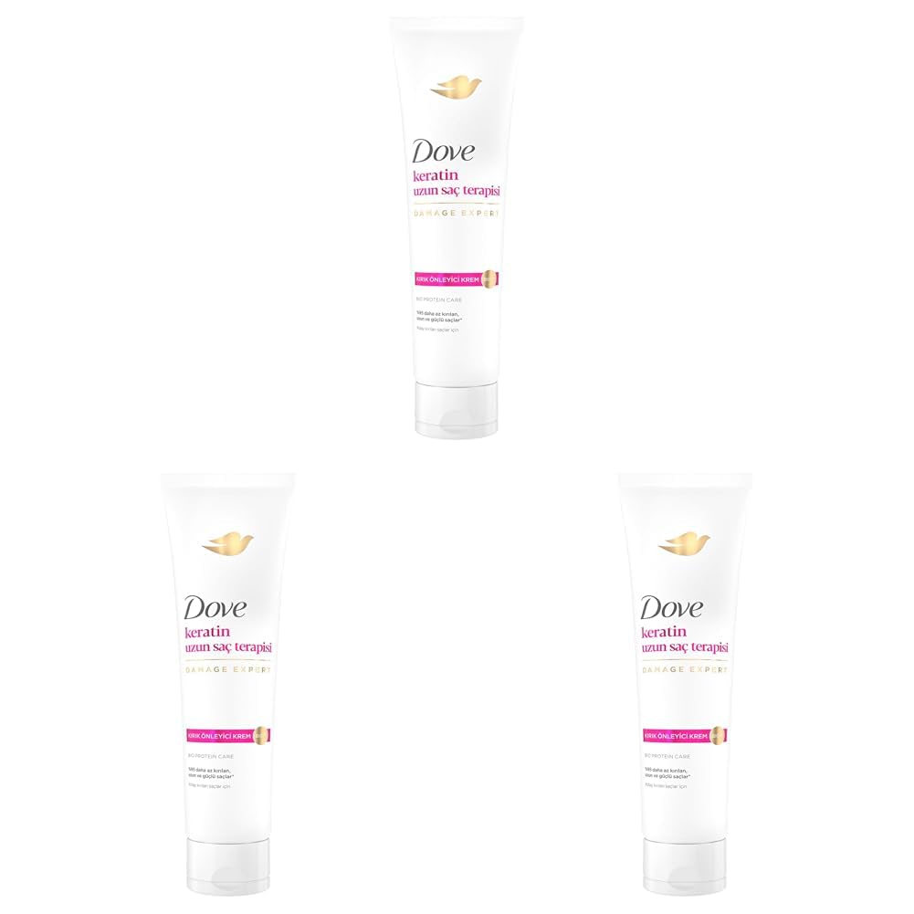 Dove Kırık Önleyici Krem Keratin Uzun Saç Terapisi 150 ml (3 paketi)