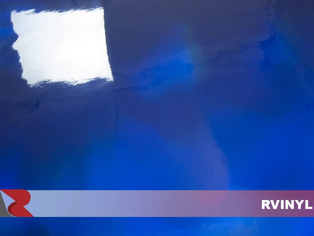 Rwraps Holographic Chrome Vinyl Car Wrap Film in Blue Neochrome - 5ft x 3ft - Vehicle Sheet Roll with Adhesive Back and Air Release Technology
