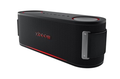 LG xboom Bounce, Enceinte Bluetooth sans Fil, Mini Enceinte Bluetooth, Étanchéité IP67, Autonomie de 30h,Compatible avec (Google, Siri, Alexa)