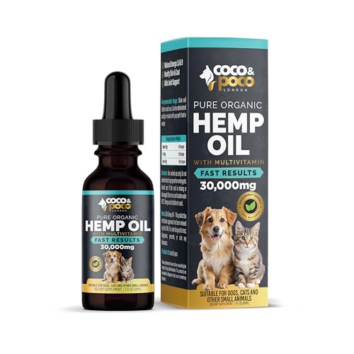 CocoPoco® Öl für Hunde & Katzen - Zur Entspannung und für Gelenke, 100% Natürlich – Beruhigende Tropfen für Hunde - Mit Omega 3, 6 & 9